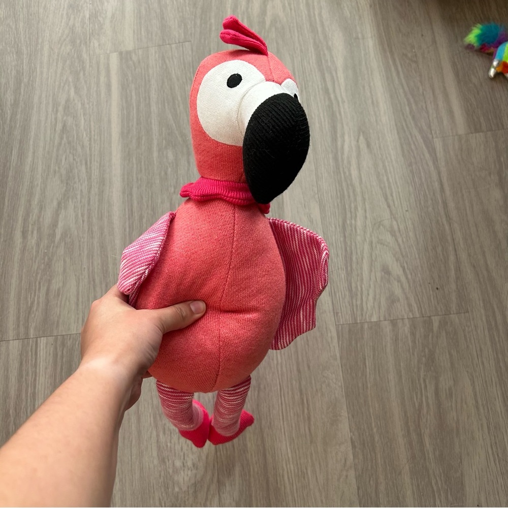 Stuffed flamingo with long legs